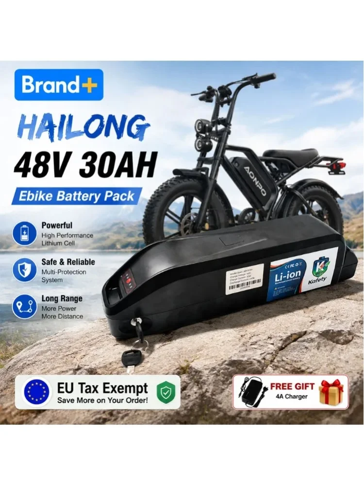 Bateria do roweru elektrycznego Polly Downtube, magazynowana w Polsce (UE), 36V 48V, ogniwa litowe 21700, system BMS Chamrider, kompatybilna z Bafang BBS02 BBS03 BBSHD 500W 750W 1000W, zestaw do (48V 21700 3P piug-1) — Zdjęcie 2 z 2