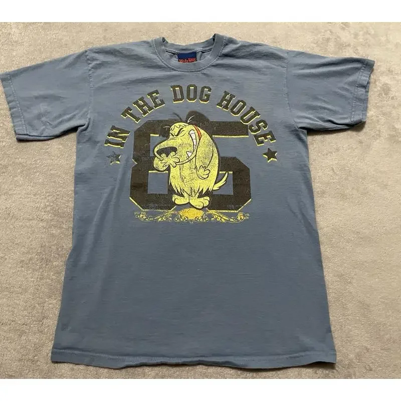 Vintage 2000 Wacky Races Hanna Barbera Cartoon T Shirt Small Blue Y2K