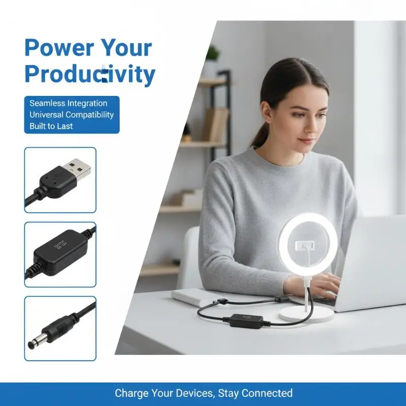 exquisiteWiFi To Powerbank Cable Connector 5V To 12V USB Converter Cord For WiFi Router Fan SpeakerElectronic accessories