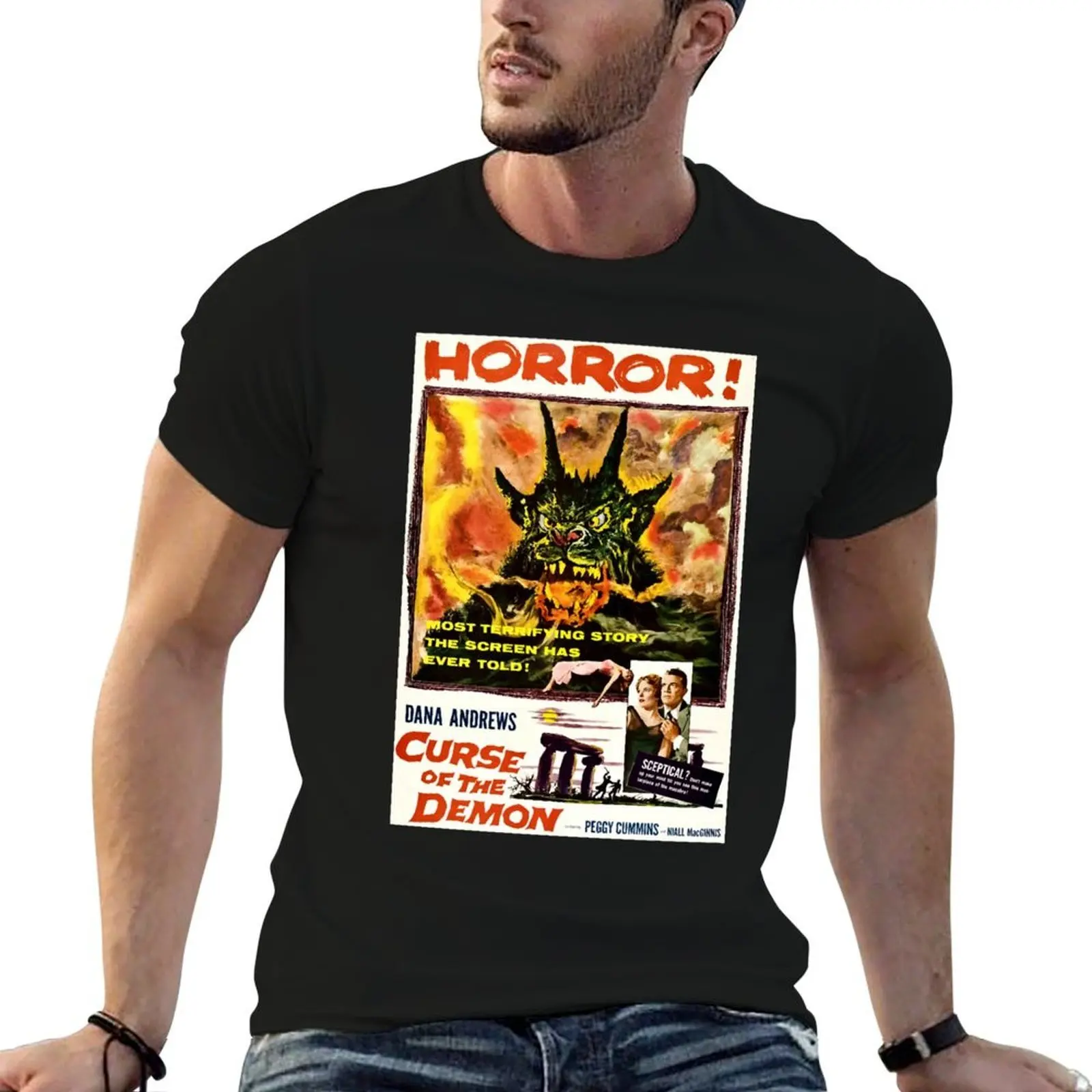 Gifts For Women Curse Night Of The Demon Graphic For Fans T-Shirt street wear Luxury workout shirts for men