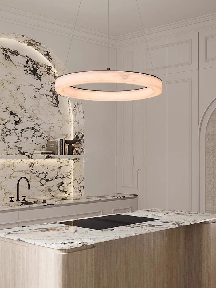 

Marble Series Dimmable LED Round Designer Chandelier Hanging Lamp Suspension Luminaire for Living Room Lighting Lustre Fixture