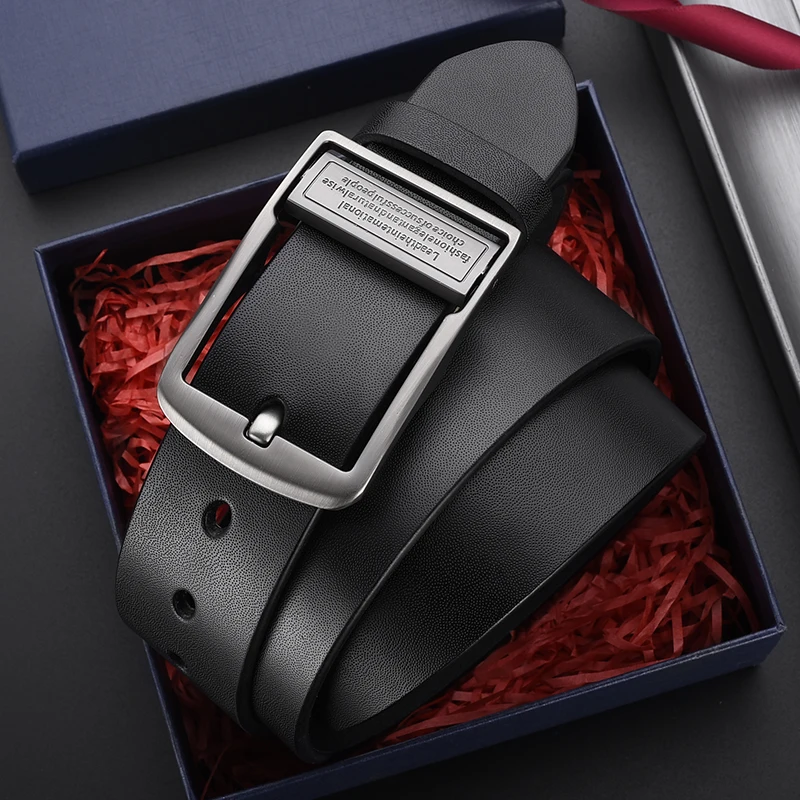High-quality Men's Alloy Pin Buckle PU Belt With Men's Jeans Casual Business Belt New Men's Fashion Design Belt