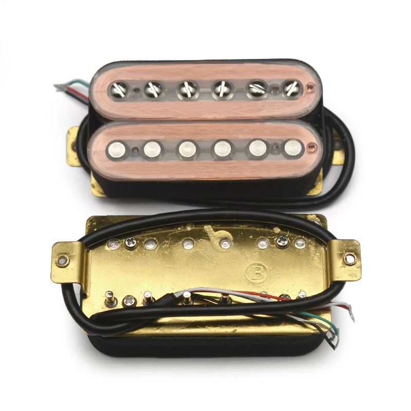 Electric Guitar Pickup Coil Spliting Pickup Humbucker Dual Coill Pickup 4 Conduct Cable N-7.5K/B-15K Output Transparent