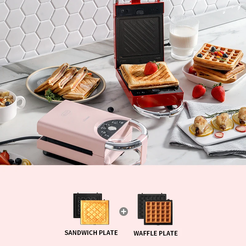 650 واط صانع الساندوتشات الكهربائية توقيت متعدد خبز محمصة الخبز الهراء آلة الإفطار تاكوياكي ساندويتشيرا توستابين توستادورا