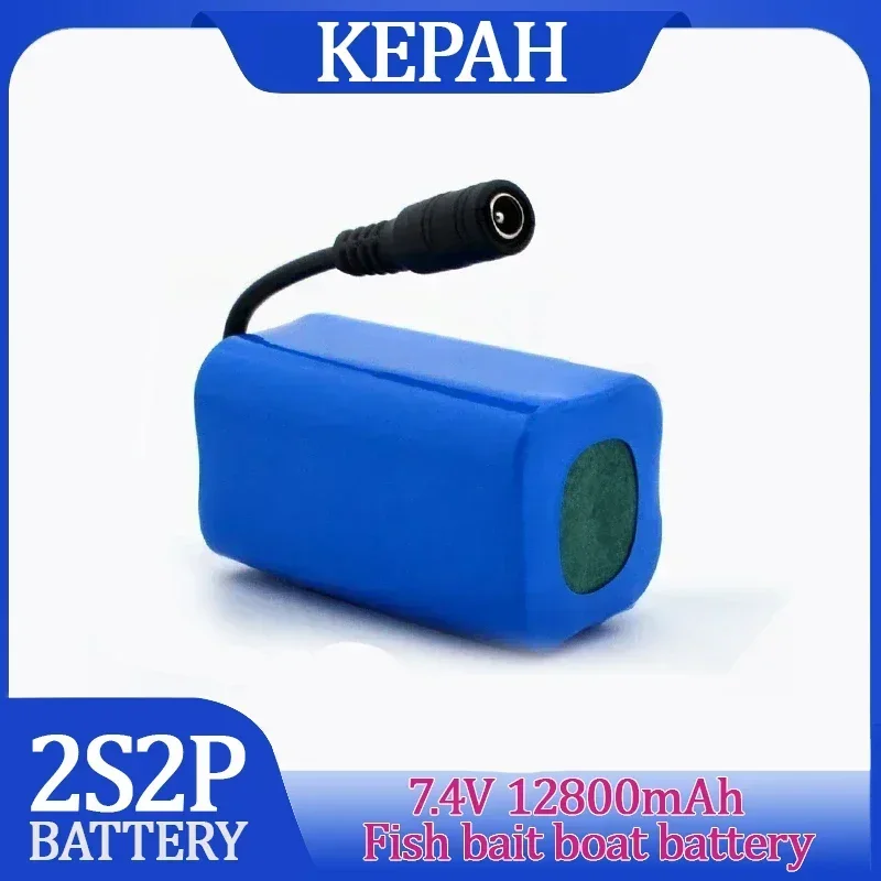 2024 Nieuwe afstandsbediening visaasbootbatterij, 7,4 V, 12800 mAh, T 1882011 -5, T888, V007, H18, C 1818650   Lithium-ionbatterijpakket