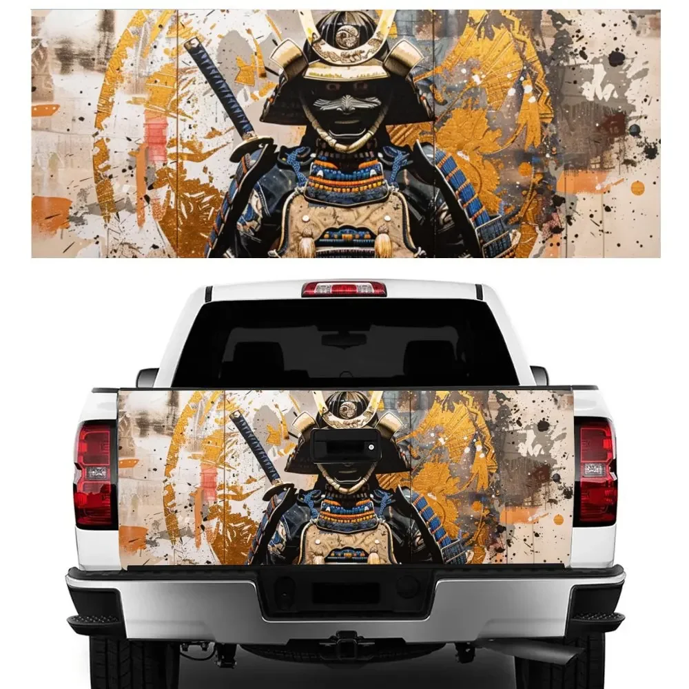 

Самурайская японская культура с принтом, хвост автомобиля, багажник, защита Vinly, наклейка, автоаксессуары, украшение на капот, наклейка для внедорожного пикапа