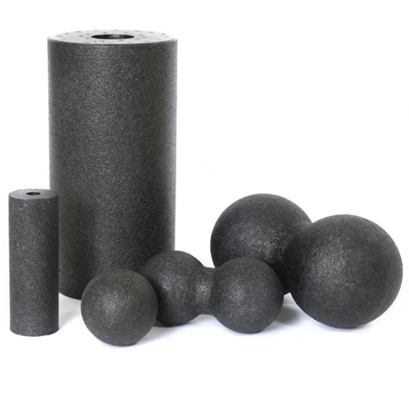 Fitness-Yoga-Roller, EPP 5-in-1-Schaumstoff-Roller-Set für tiefe Gewebemassage und Übungen, Erholung der Nacken-, Rücken-, Bein-, Arm- und Fußmuskulatur