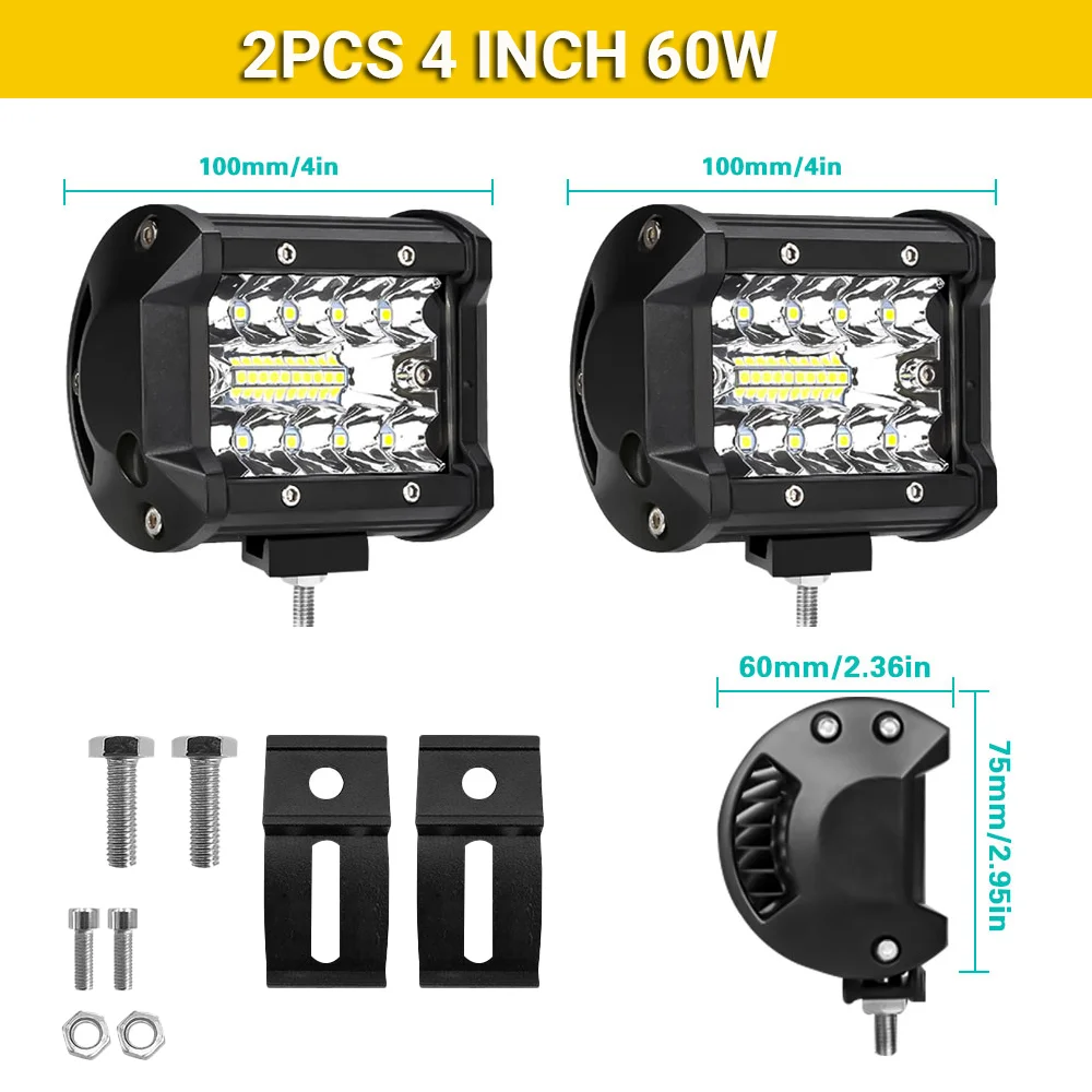 4/7/9/12/17/20 Inch Led Lichtbalk Voertuig 12V Werklamp Bar Spotlight Boot Barra Led Rijden Vrachtwagen ATV SUV 4x4 Lange Afstand