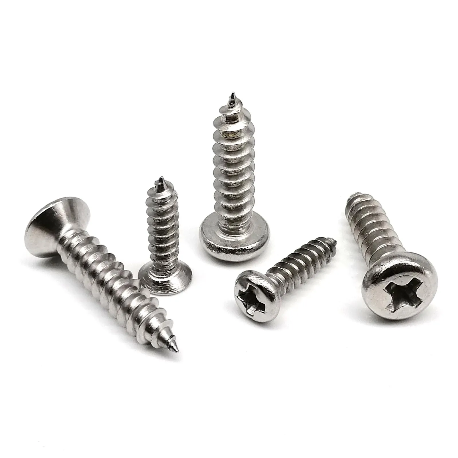 1 Box Mini Micro Small Cross Phillips Head Self-tapping Wood Screw Mix M1.2 M1.4 M1.7 M2 M3 M4 Set Kit 304 A2-70 Stainless Steel