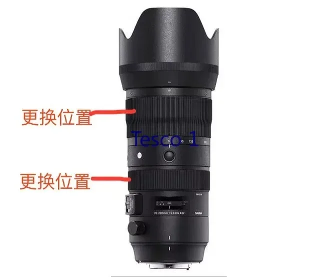 Novo conjunto de 70-200mm f/2.8 zoom & borracha fucus para sigma 70-200mm f/1:2.8 dg lente peça de reparo da câmera
