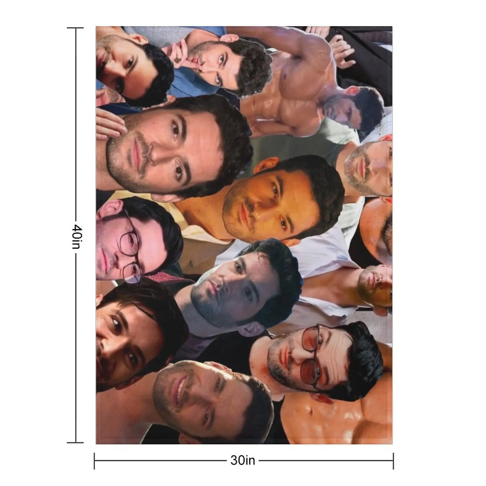 Tom Ellis Photo Collage Throw Blanket Summer Picnic Hairys Vintage Soft Plush Plaid Bed Blankets