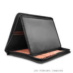 36/48/72 Hole Color Pencil Case Black Storage Tote Bag Student Stationery Simple and Fashionable and Easy To Carry