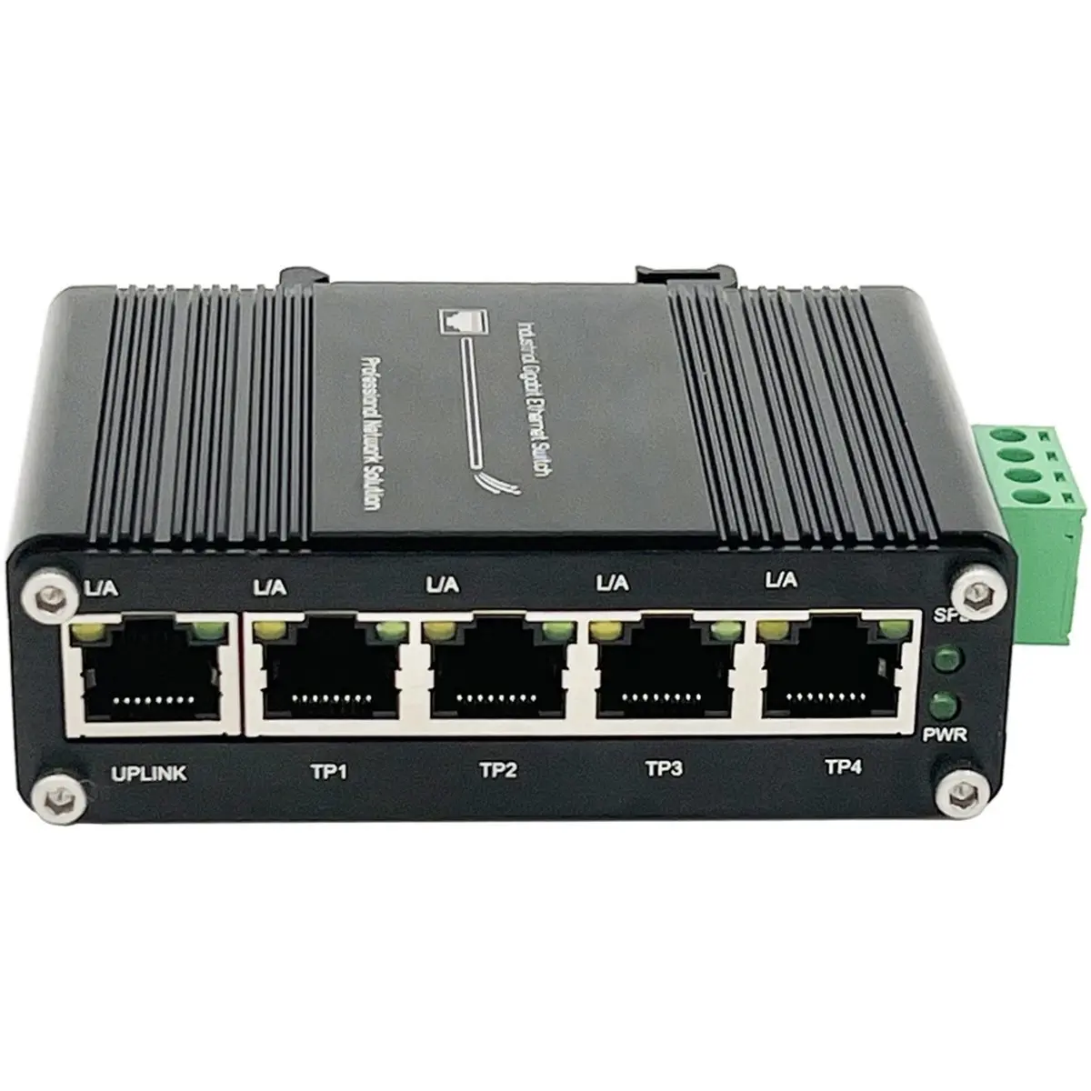Industrial 5 Ports Gigabit PoE Switch Ethernet 12-48V 10/100/1000Mbps Ethernet Switch Poe Hub 4xRJ45 PoE Port Din Switch
