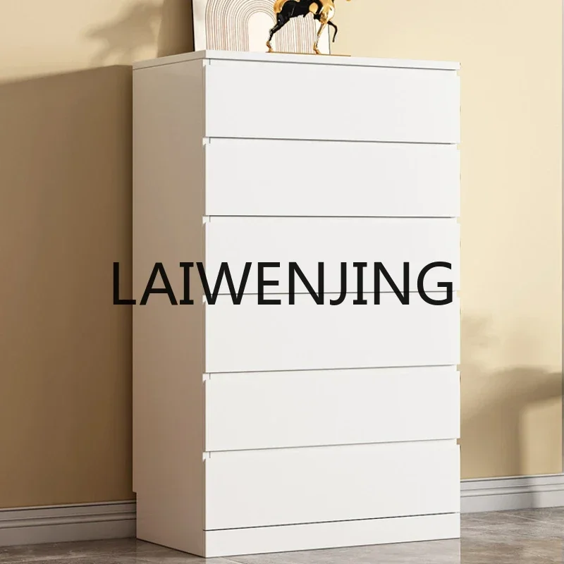 

Floor-to-ceiling six-bucket solid wood modern simple bedroom against the wall, living room storage, bedside storage cabinet