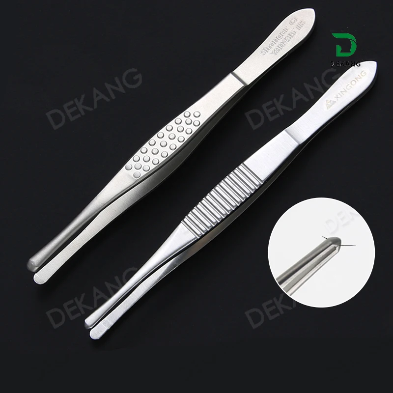 คีมตัดขนตาหัวกลมตรงสแตนเลสสำหรับการถอดขนตาและกรรไกรตัดแต่งทรงคิ้ว