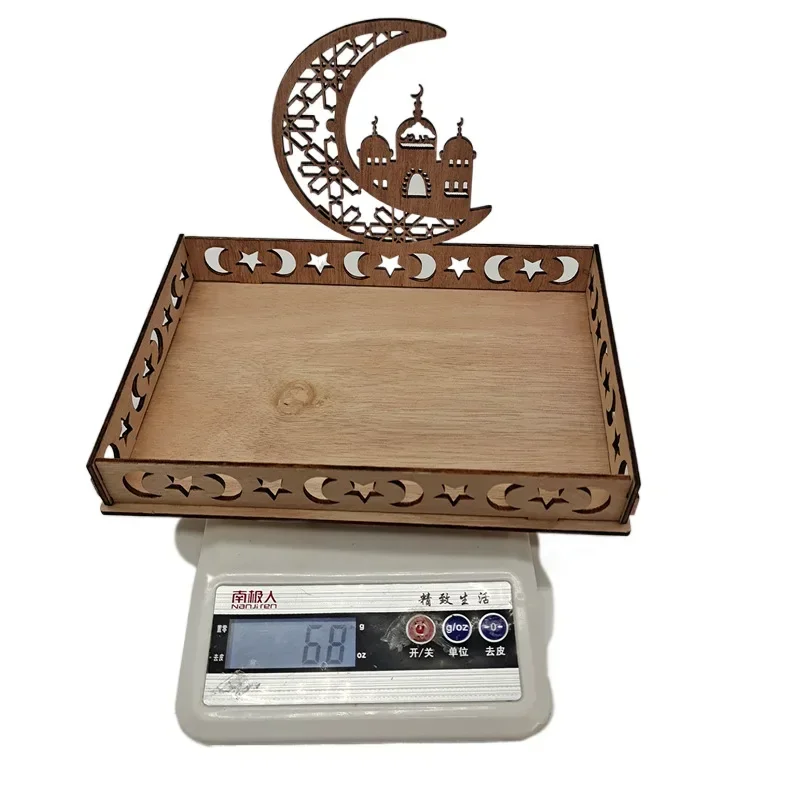 Ramadan wooden ornaments, Eid al Fitr holiday decorations, dining table decorations, dessert boxes, tray crafts