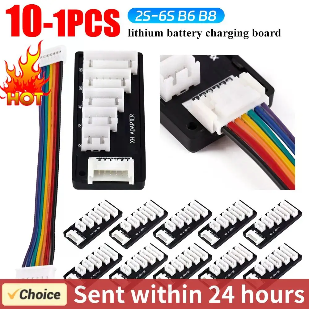 1-10PCS 1S/2S/3S/4S/5S/6S Lipo Battery Balance Charger Cable Lithium Battery Balanced Charger Expansion JST XH Adapter Board