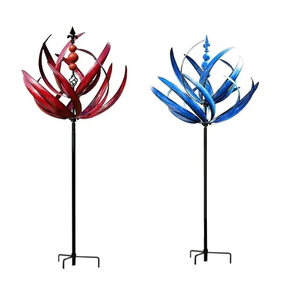 Windspiel für Hof, Garten, Outdoor, große kinetische Windskulpturen aus Metall, Hof, Rasen, Kunst, Outdoor-Dekoration mit Pfahl