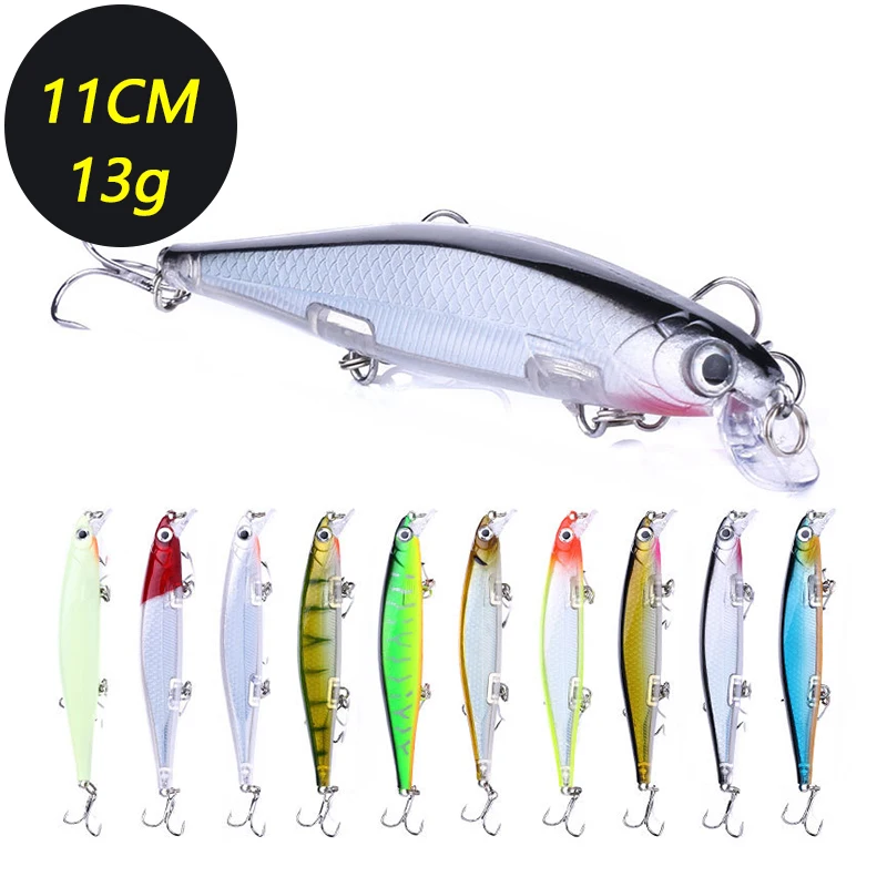 3/5/8Pcs Random Minnow Fishing Lure Artificial Biomimetic Bait Kit High Quality 11CM/13G Size Selection for Angling