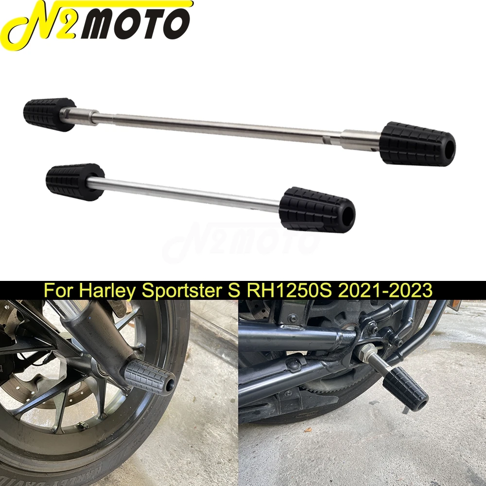 

RH 1250 S Front & Rear Axle Fork Wheel Crash Sliders For Harley Sportster S SS RH1250S 2021-2023 Motorcycle Wheel Protector Kit