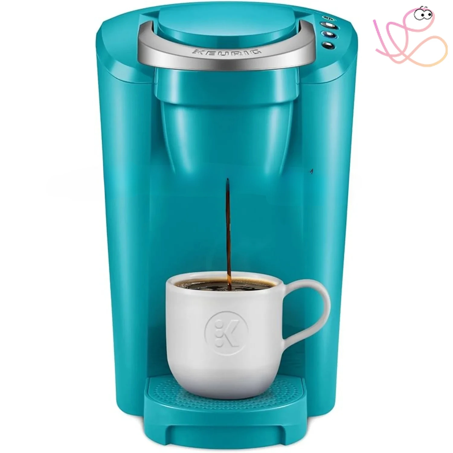 K-Compact Coffee Maker, Single Serve K-Cup Pod Coffee Brewer, Turquoise | USA | NEW