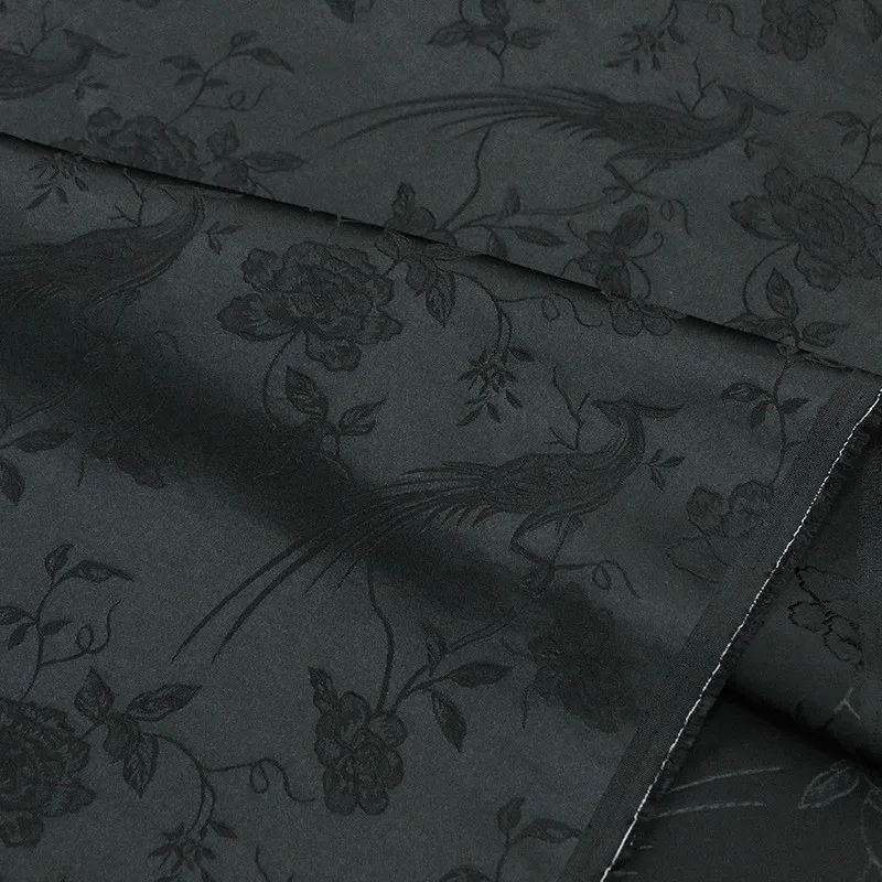 Silk jacquard satin fabric is a new Chinese-style national trend Hanfu and cheongsam clothing designer's