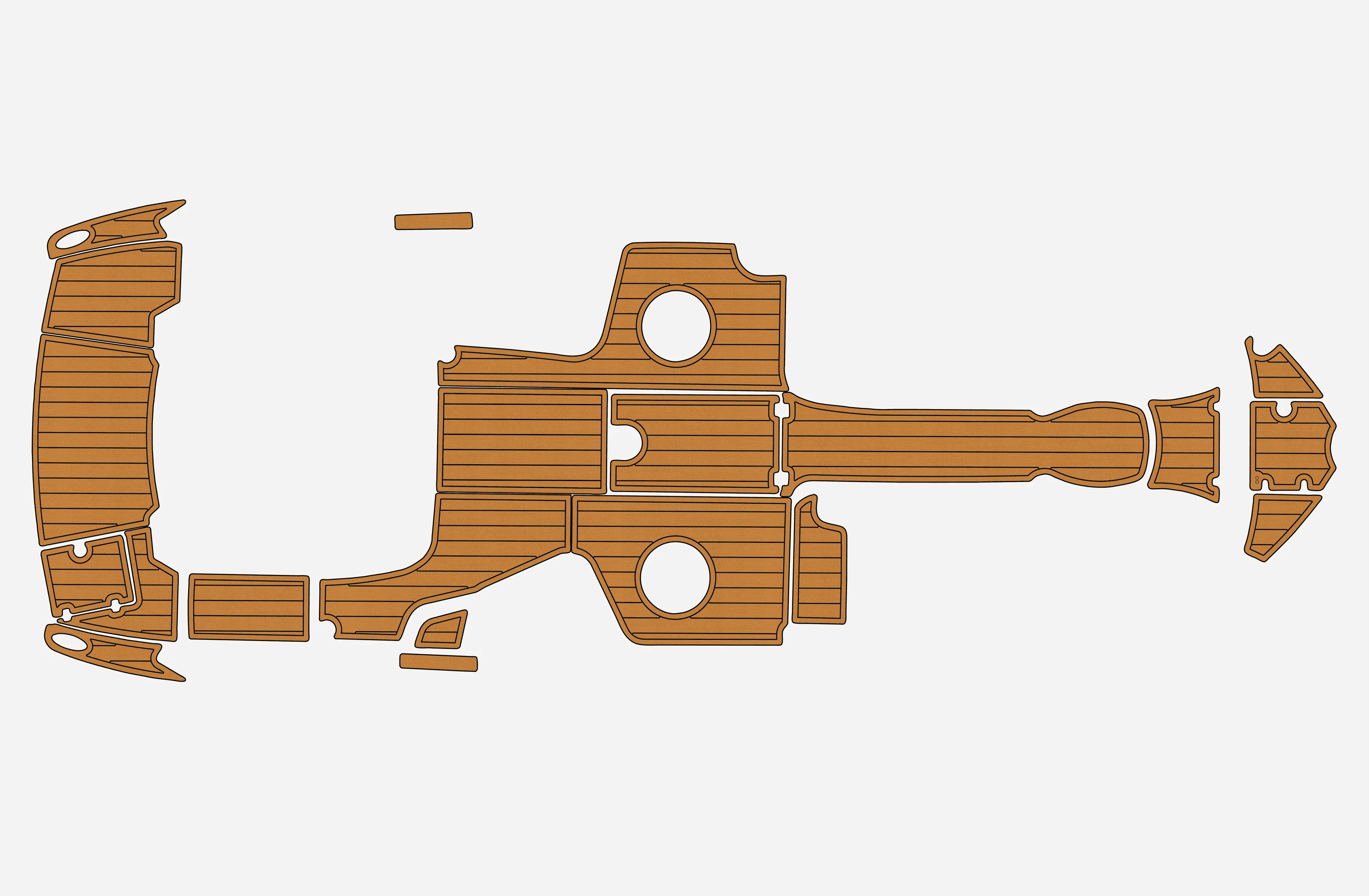 

2013-2015 Chaparral 224 1/4" 6mm EVA foam Non-Slip PVC Teak Decking marine Mat seadek aqua carpet Marine Floor