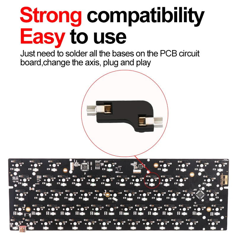 Kailh Hot Swapping Pcb Sockets Kailh PCB Socket For Mx Cherry Gateron Outemu Kailh Switches for low profile 1350 Chocolate Axis