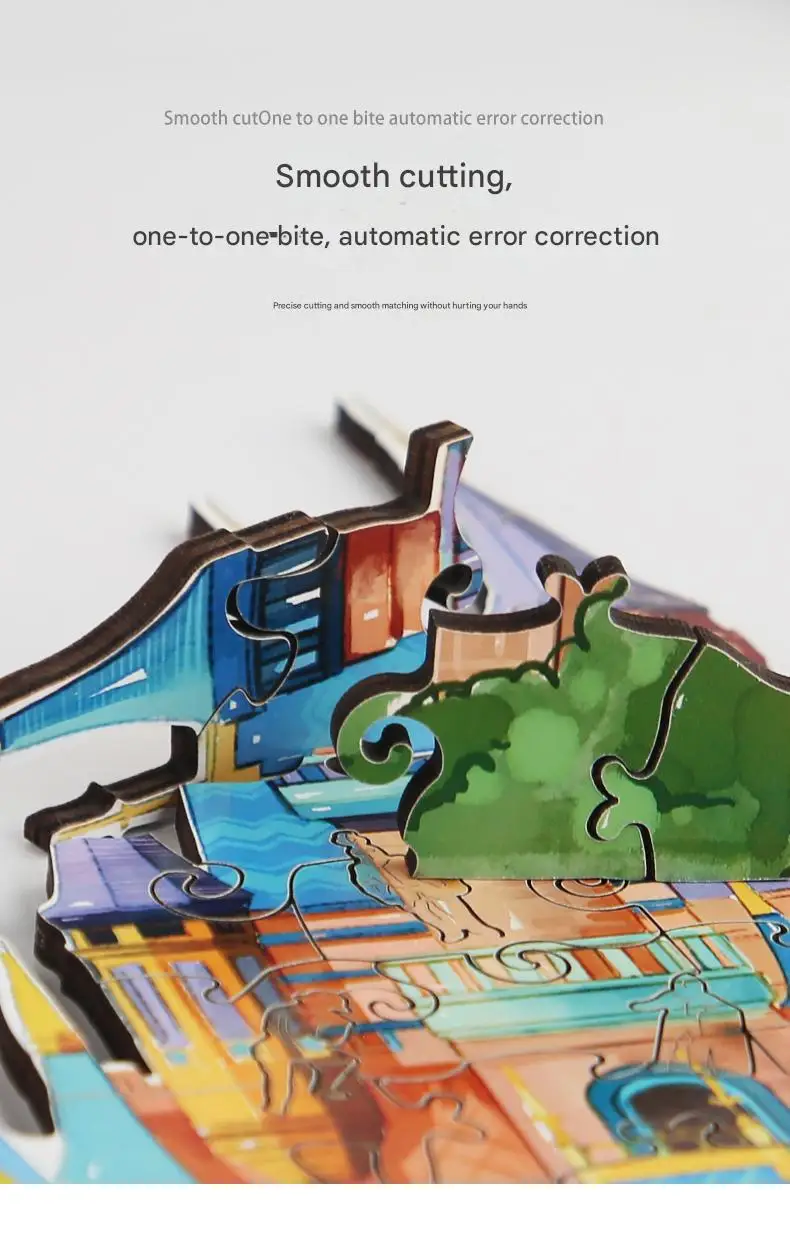 Drewniana zabawka dla dzieci - ukryty zamek, układanka, zabawka edukacyjna rozwijająca koordynację wzrokowo-ruchową i rozwijająca umysł dziecka.