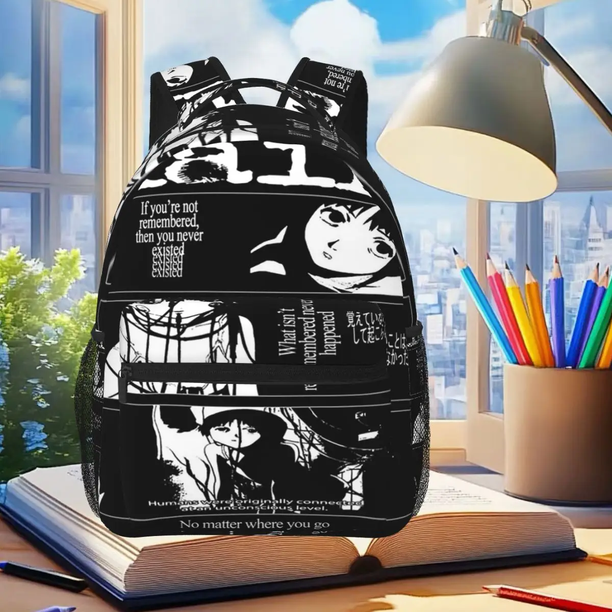 

Рюкзак «Серийные эксперименты» Lain, студенческая сумка для книг для мальчиков и девочек, детская школьная сумка, компьютерные сумки на плечо для мужчин и женщин