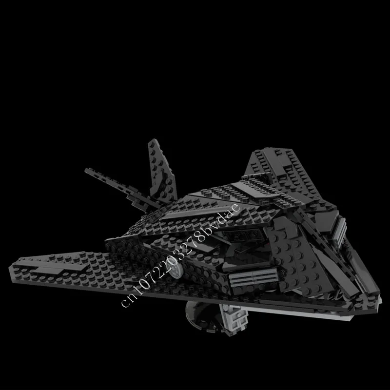 393PCS LOCKHEED F-117 NIGHTHAWK STEALTH AIRCRAFT MOC Creative street view Model Building Blocks DIY Assembly Model Toy Gift