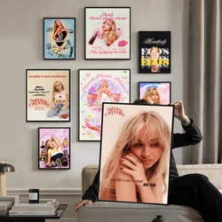 Singer S-Sabrina C-Carpenter Vintage Posters Sticky Retro Kraft Paper Sticker DIY Room Bar Cafe Stickers Wall Painting