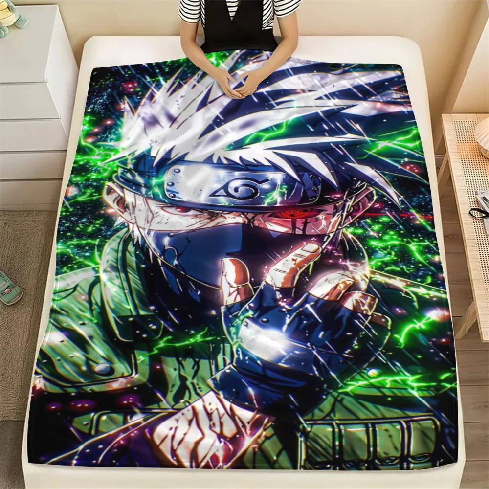 Kakashi Hatake Cozy Printed Blanket, Practical Flannel Blanket for Bedroom, Living Room Sofa, Bed, Chair, Picnic & Travel.-TING