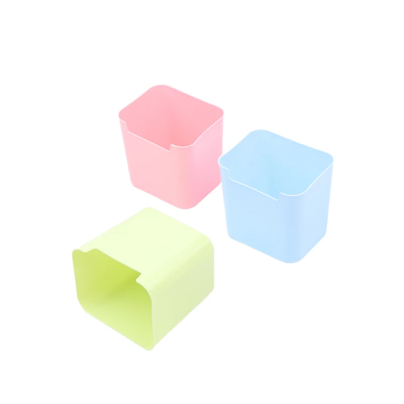 Large Capacity Pen Holder Solid Color Desktop Storage Box Creative Pencil Organizer Simple Stationery Box Office Supplies view 2
