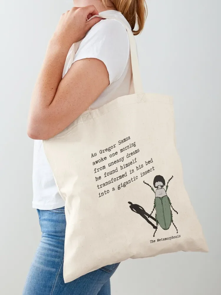 

Franz Kafka Metamorphosis Quote Tote Bag Woman shopper bag Lady bags shoping bag Handbags women