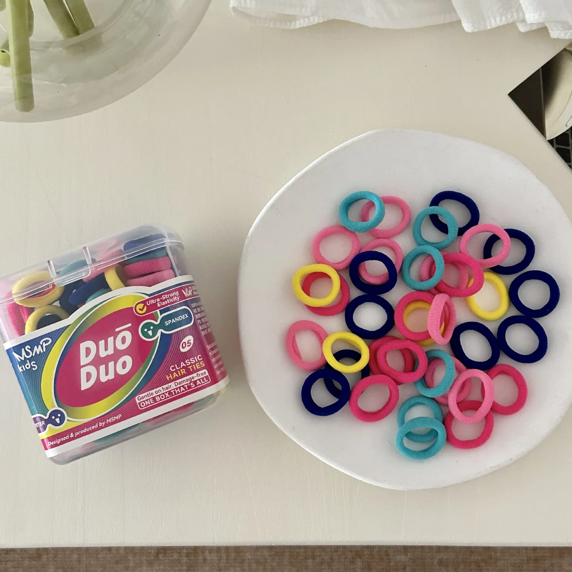 120 Uds. Elástico para el cabello para niños, lazo de felpa, lazos para el cabello suaves sin tirar para niños pequeños, bandas para el cabello suaves sin costuras para bebés, paquete a granel