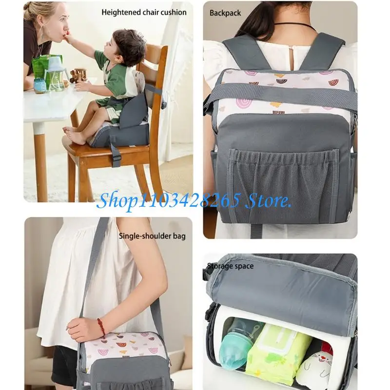 وسادة معززة محمولة أنيقة للأطفال خفيفة الوزن وقابلة للغسل في الغسالة ووسادة مقعد السيارة وكراسي الطعام تدعم G2TE