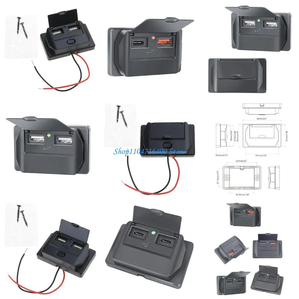 

Y1GD PD Type C QC3.0 USB -гнездо быстрого зарядного заряда с пылеустем