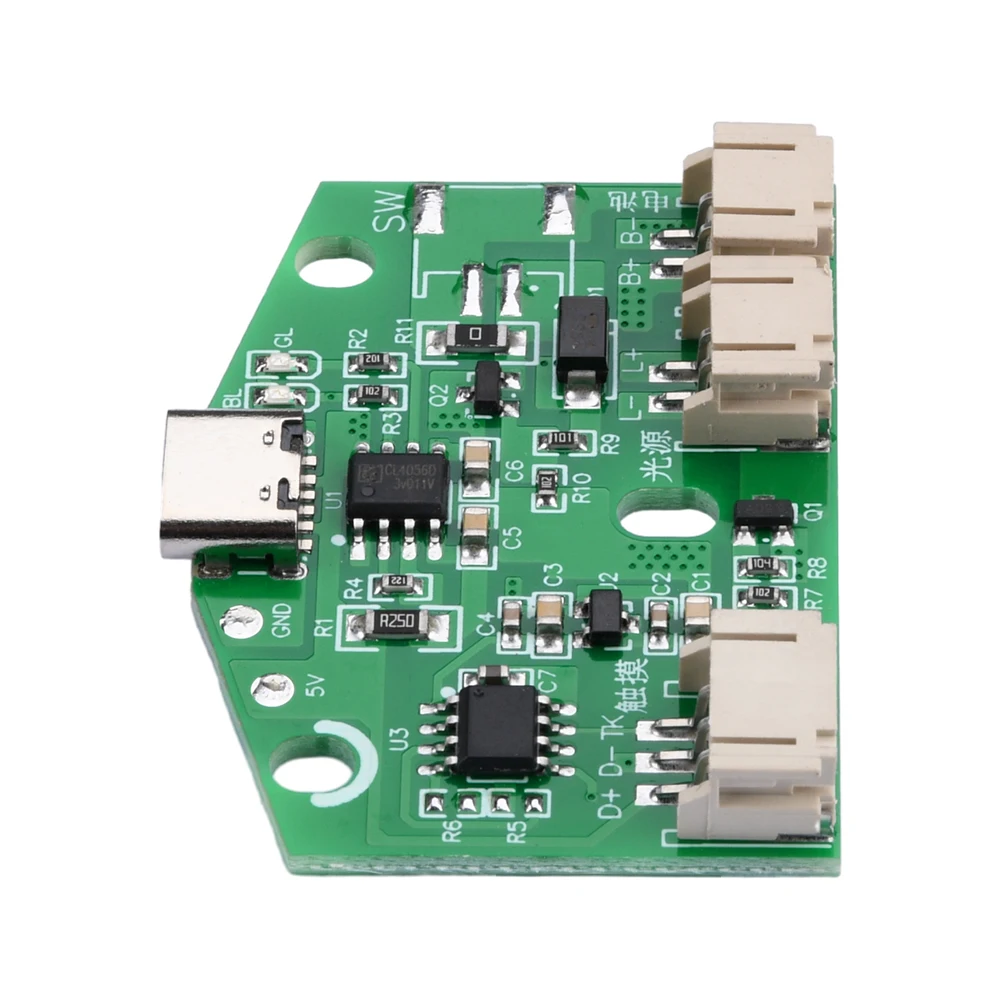 Lámpara de escritorio táctil USB tipo C, tablero de atenuación, carga de batería de litio, Control de protección LED, módulo de protección ocular de tres engranajes