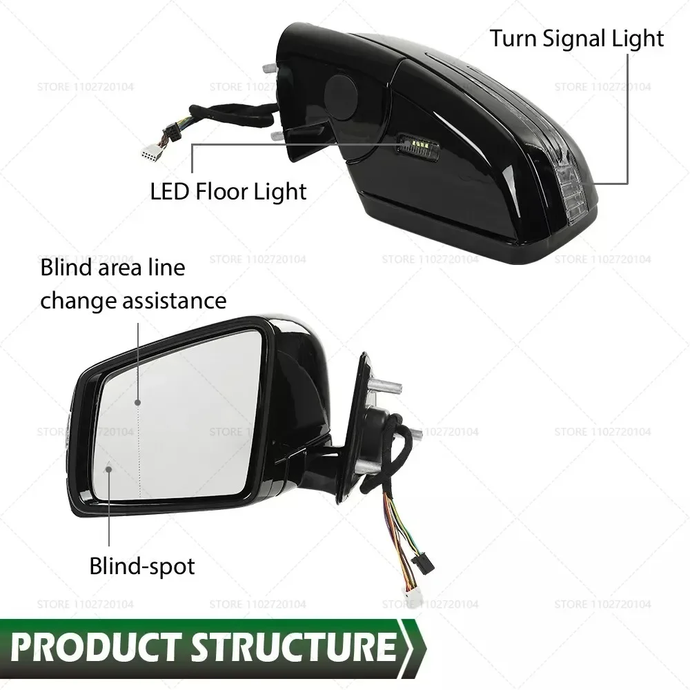 Power Rear View Mirror Assembly 1648105193 1648104693 For 2005-2011 W164 X164 Mercedes Benz ML300 ML350 ML500 GL350 GL450 GL550
