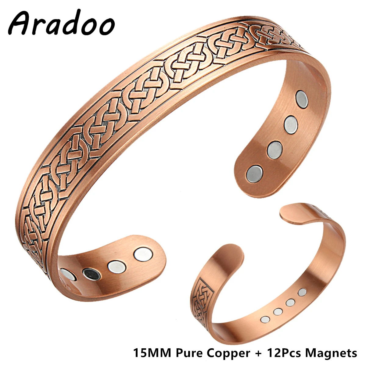 ARADOO Kupfer Magnetarmband Baum des Lebens 4