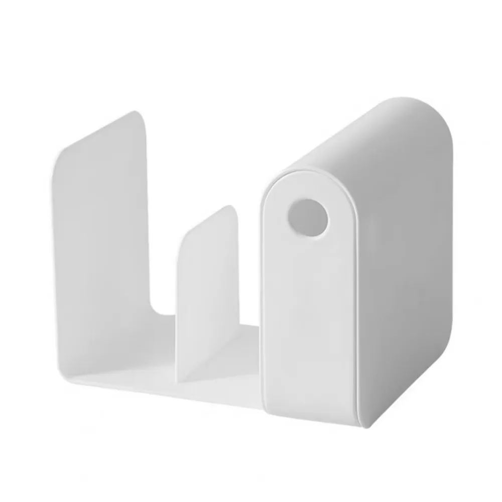 

Simple Separation Plastic Bookend with Drawers Stationery Organizer Pull Out Desktop Bookshelf Space Saving Wear-resistant