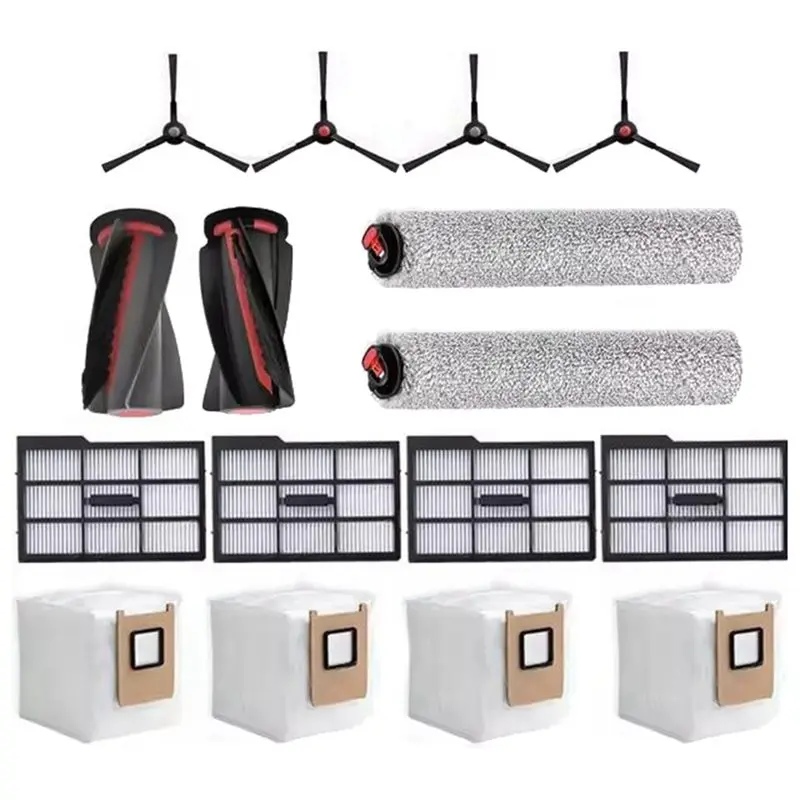 

【TODAY ONLY】16PCS Accessories Kit For Eufy E25 Omni/E28 Omni Robot Vacuum Cleaner Part Main Side Brush Filters Dust Bag Roller M