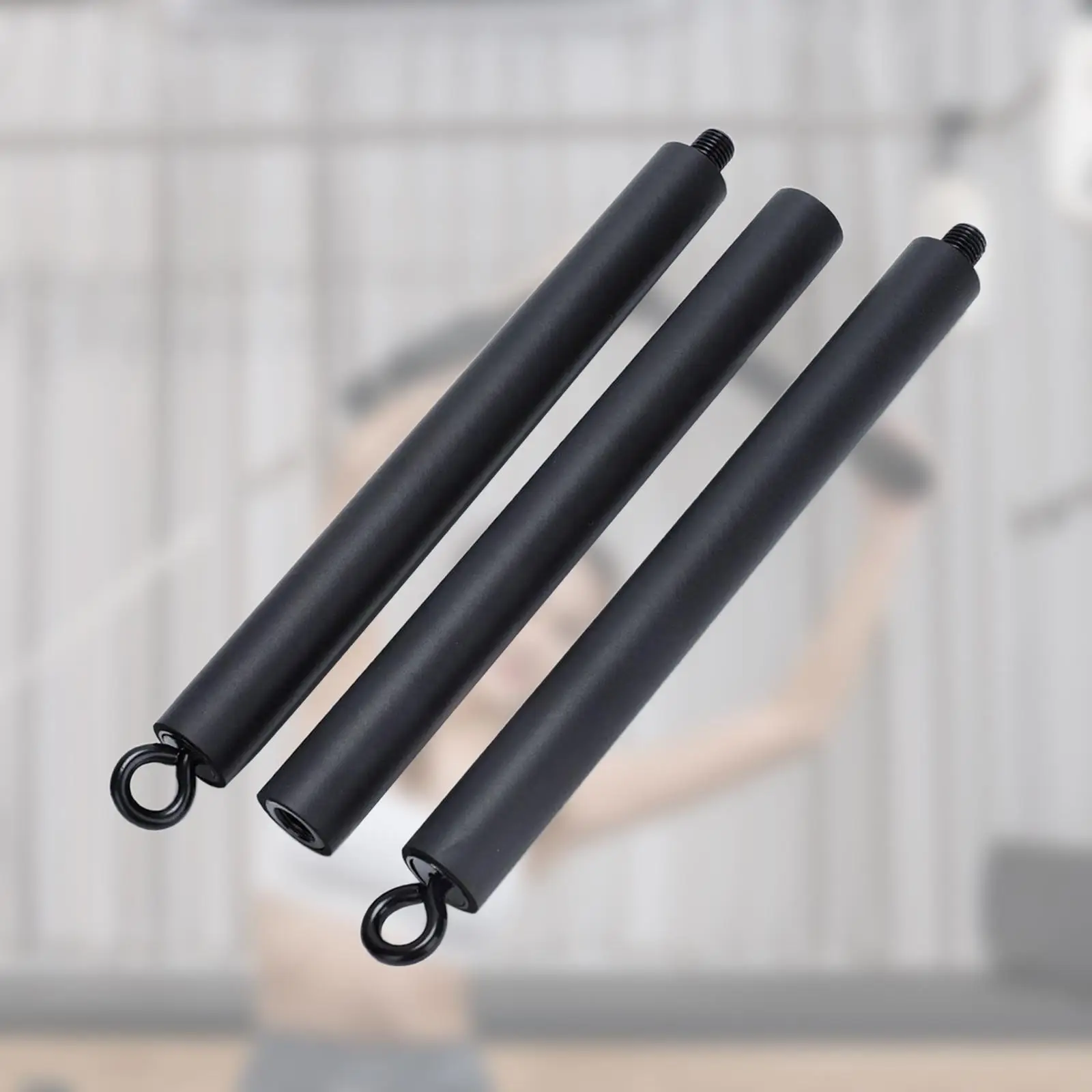 Resistance Band Bar Detachable Portable Adjustable Attachment 39 inch 3 Sections Pilates Bar for Squat Shoulders Triceps Biceps