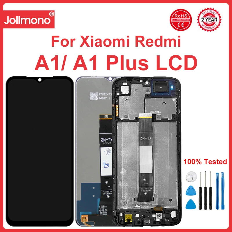 

ЖК-дисплей 6,53 дюйма для Xiaomi Redmi A1 + A1 Plus 220733SFG, цифровой сенсорный экран с рамкой для Xiaomi Redmi A1, замена