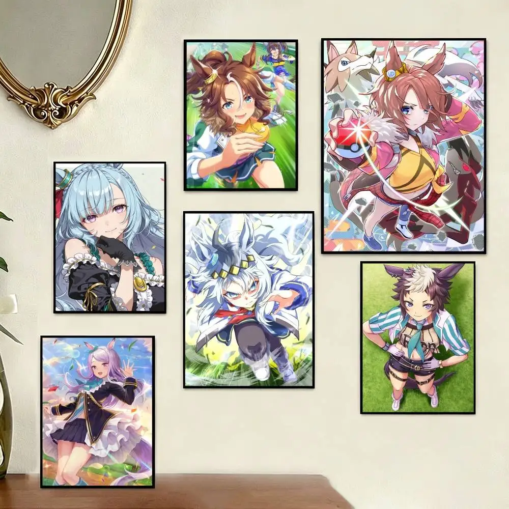 

Umamusume Pretty Derby Poster Perfect Space Sticker Self Adhesive for Office Home Theater Wall Art Decor Fancy Gift