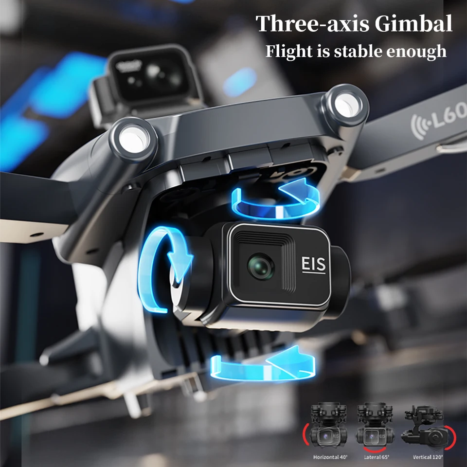 Dron GPS L600 PRO Max 8K con cámara HD profesional, estabilizador de 3 ejes, fotografía aérea, evitación de obstáculos, pantalla FPV, 5KM 4