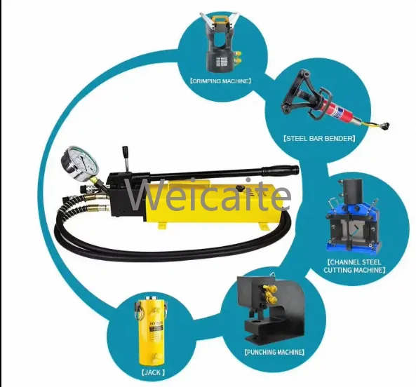 Pompe hydraulique manuelle CP-700F-2 avec manomètre Pompe hydraulique 70mpa