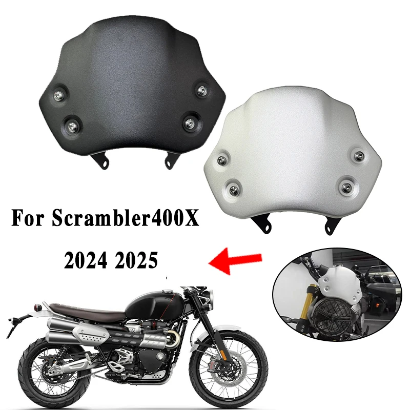 Für Scrambler400X Scrambler400 X 2024 2025 Motorrad Windschutzscheibe Aluminium Windabweiser Windschild Scrambler 400X