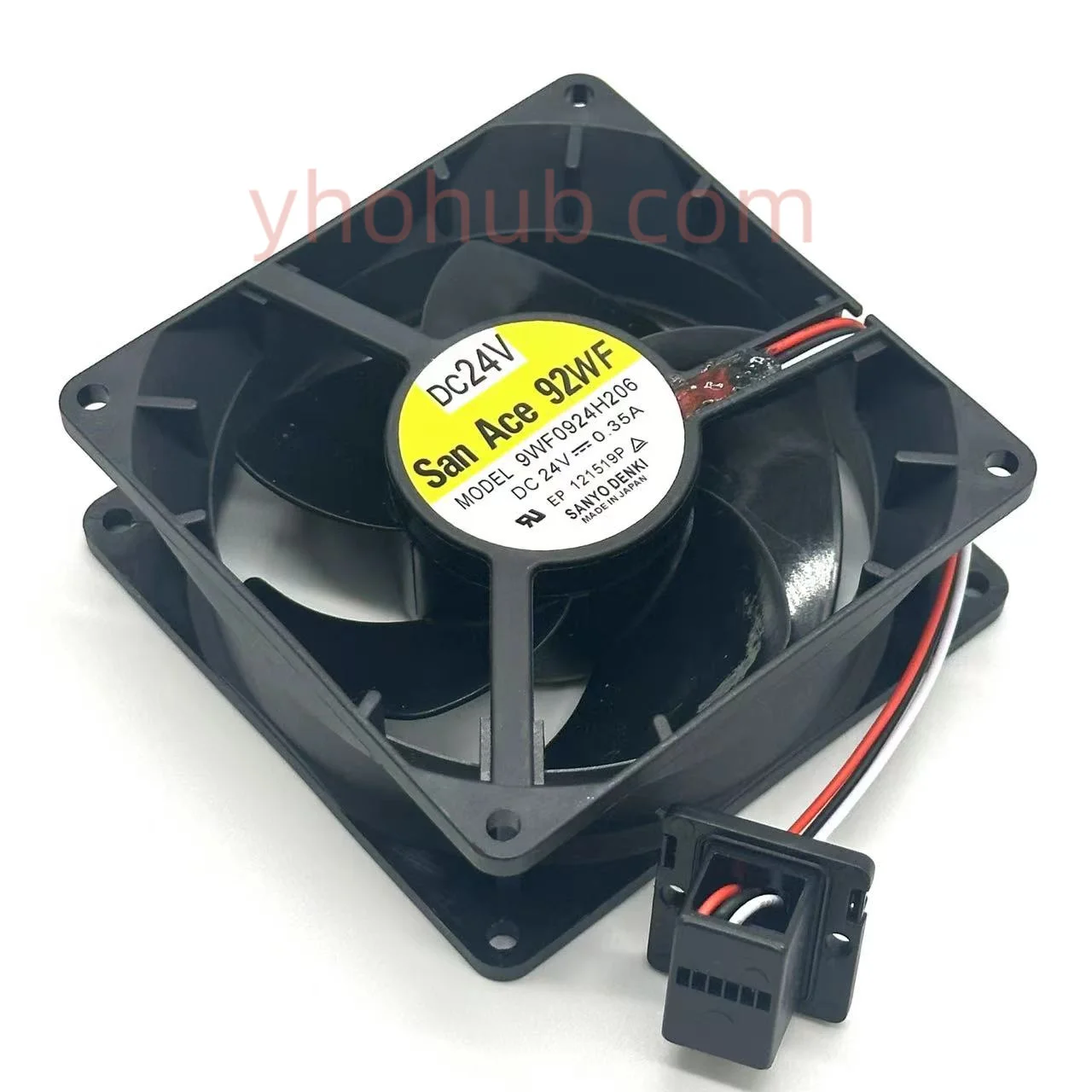 Sanyo Denki 9WF0924H206 DC 24V 0.35A 90x90x32mm 3-Wire Server Cooling Fan